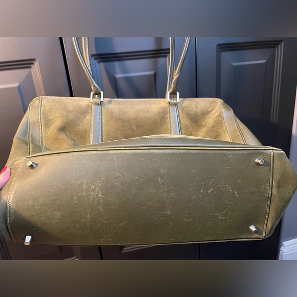 COACH Olive Green Suede Purse (Used) - Picture 7 of 13